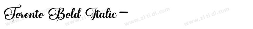 Toronto Bold Italic字体转换